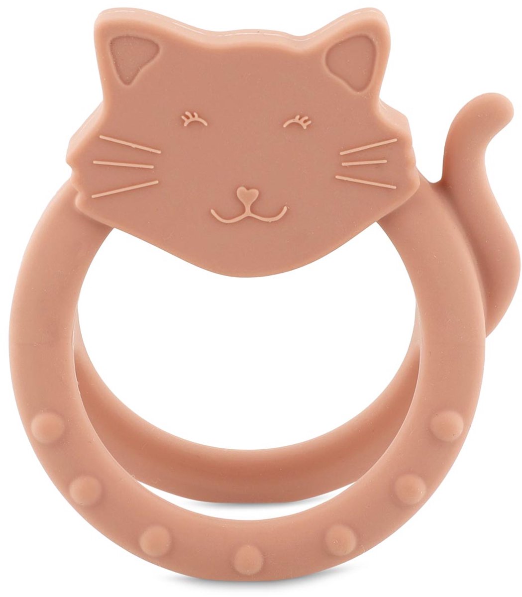 Trixie sensorischer Beißring Mrs. Katze – 0m+ – 100 % Silikon – ideal zum Zahnen