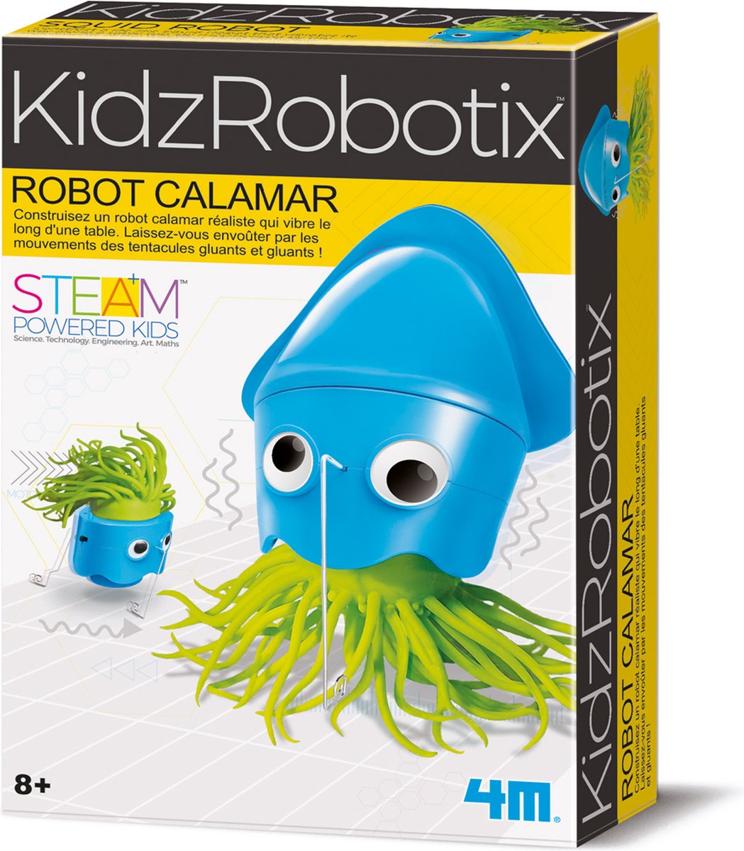 4m Wissenschaft und Spiele – Bauen Sie Ihren eigenen Tintenfischroboter – Bausatz – kidzrobotix – 8+