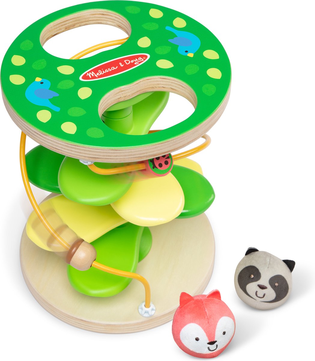 Melissa Doug rollbares, gedrehtes Baumhausspielzeug für Babys und Kleinkinder – Holzspielzeug – Sinnesbälle