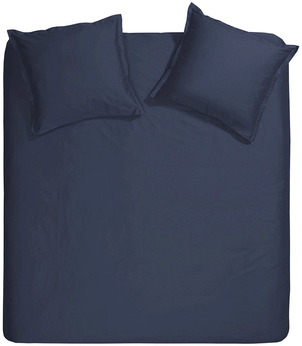 Cinderella Sundays Bettbezug – extra breit – Satin – 260 x 200 220 cm – blau + 2 Kissenbezüge 60 x 70