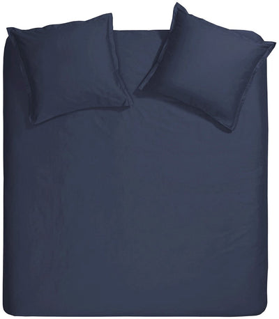 Cinderella Sundays Bettbezug – extra breit – Satin – 260 x 200 220 cm – blau + 2 Kissenbezüge 60 x 70