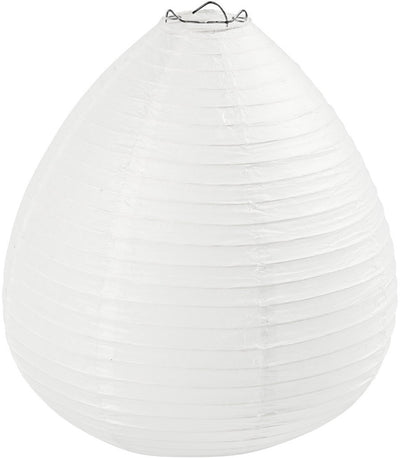 Reispapierlampe weißer Tropfen, 27 cm