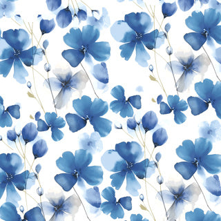 Duni Servietten Everbloom blau 20 Stück 33 x 33 cm | 12 Stück