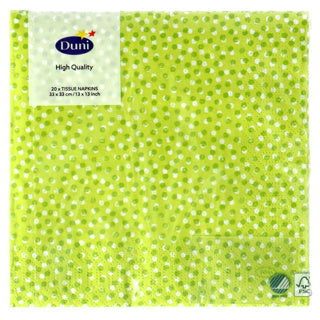 Servietten verspielte Punkte Kiwi 33x33 cm