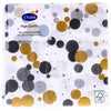 Servietten festliche Blasen schwarz 24x24 cm
