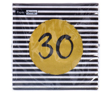 Servietten 30. Geburtstag 33x33 cm