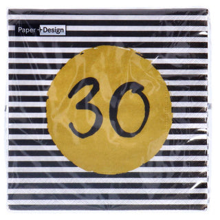 Servietten 30. Geburtstag 33x33 cm