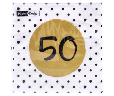 Servietten 50. Geburtstag 33x33 cm