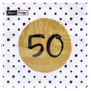 Servietten 50. Geburtstag 33x33 cm