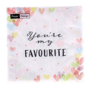 Duni Napkins Hearts bevorzugt 33x33 cm