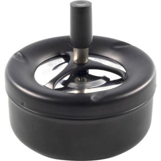 Aschenbecherdruck Matt Black Round 11 cm