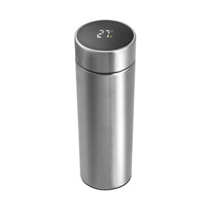 Thermosfless Edelstahl 450 ml mit Thermometer im Deckel einschließlich Teefilter