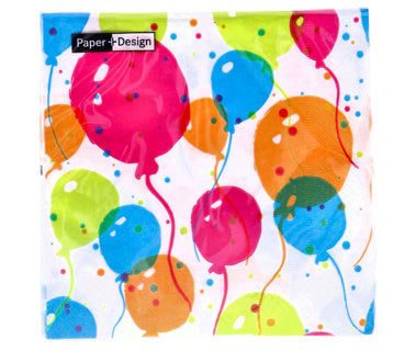 Servietten Spritzballons 33x33 cm