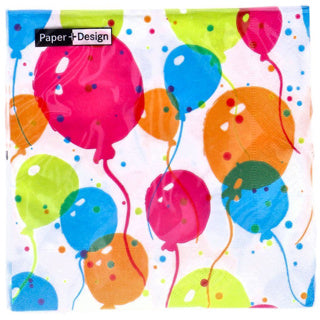 Servietten Spritzballons 33x33 cm