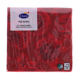 Duni -Servietten reiche Rosen 24x24 cm