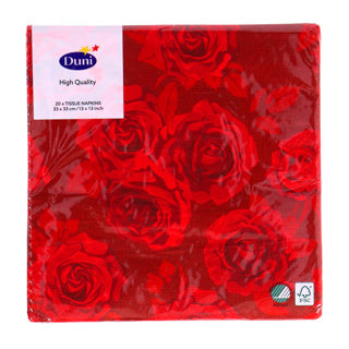 Duni -Servietten reiche Rosen 33x33 cm