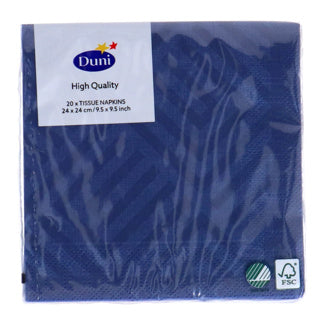 Duni -Napkins Mosaik dunkelblau 24x24 cm