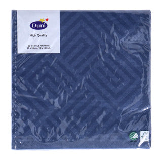 Duni -Napkins Mosaik dunkelblau 33x33 cm