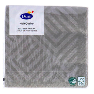 Duni -Servietten Mosaikgranitgrau 24x24 cm