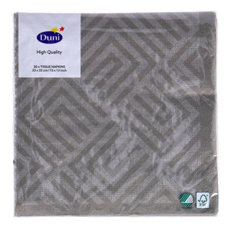 Servietten Mosaikgranitgrau 33x33 cm