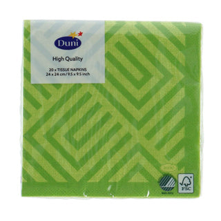 Duni Napkins Mosaic Kiwi 24x24 cm