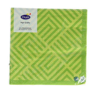 Duni -Napkins Mosaik Kiwi 33x33 cm