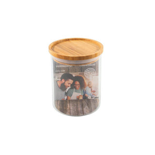 Lager Jar 10x13cm stapelbarer Bambusdeckel