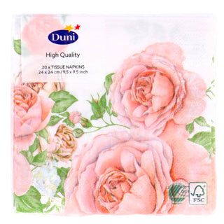 Duni -Servietten Rose Ruhm 24x24 cm