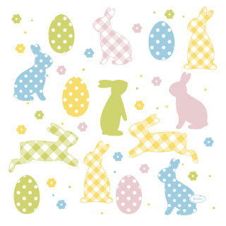 Duni Tischdecke Hasen und Eier 138 x 220 cm | 2 Stk