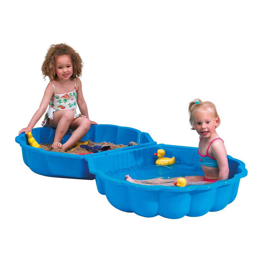 Paradiso Toys Sandbox mit Deckelschale 87 x 78 x 18 cm blau