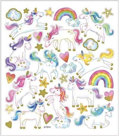 Creativ Firmenaufkleber, Einhorn, Blatt 15x16,5 cm, 1 Blatt