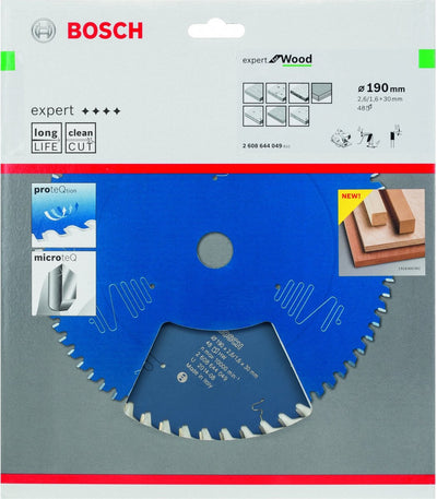 Bosch 2608644049 Kreissägeblatt Expert für Holz 190x30 - 48 Zähne