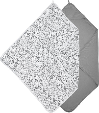 Meyco Baby Cheetah Uni Badeumhang – 2er-Pack – Grau – 80 x 80 cm