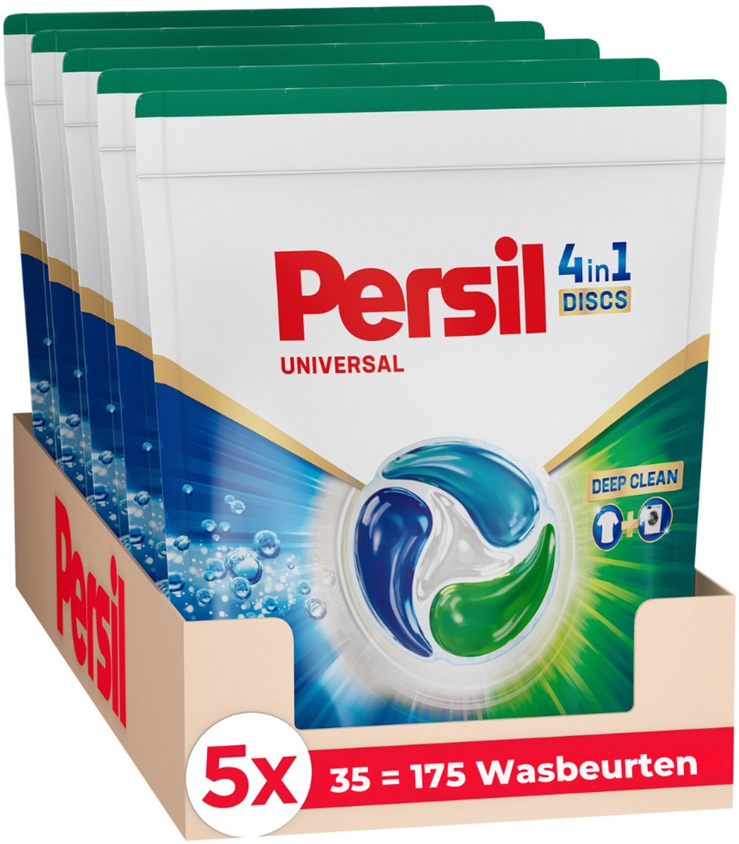 Persil Scheiben Universal - Kraftvolle Fleckenentfernung - Vorteilspack - 5x 35 Stück