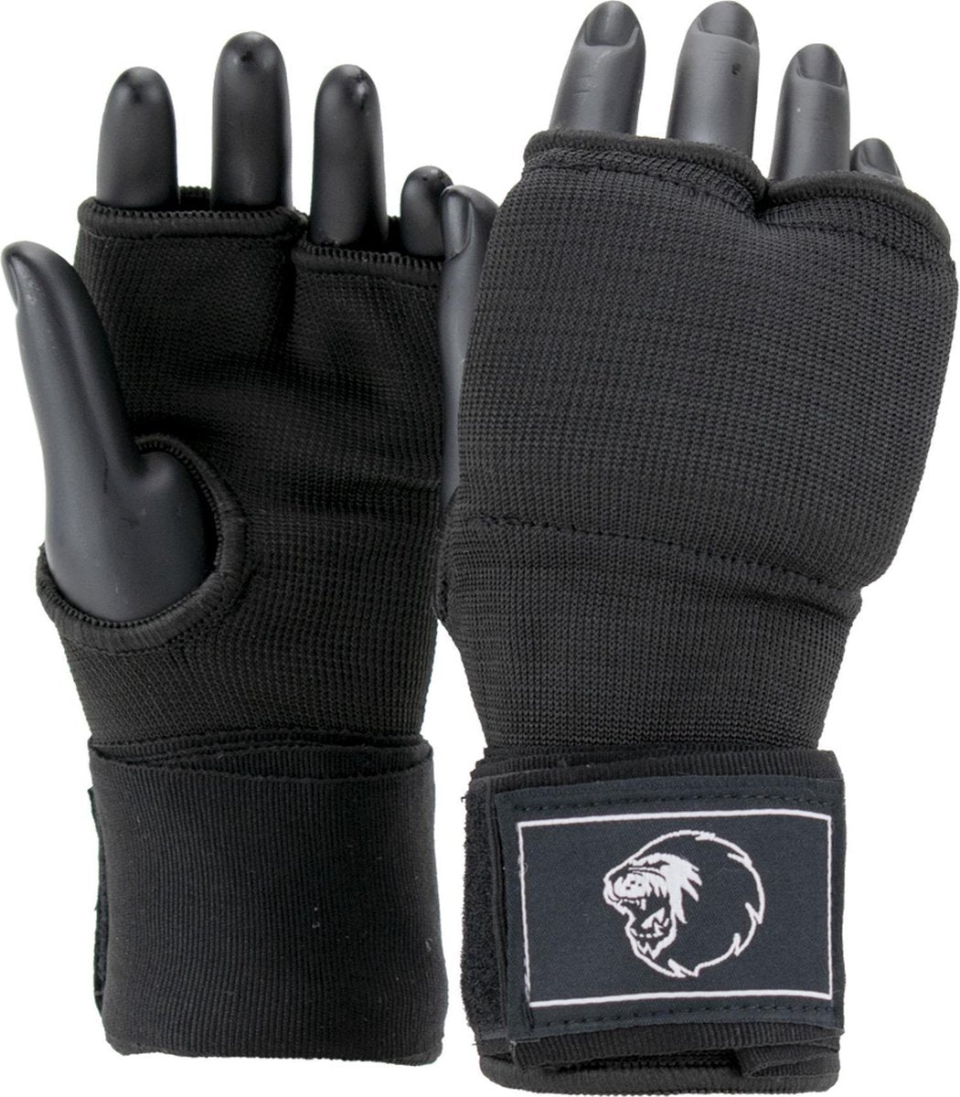 Super Pro Combat Gear Innenhandschuhe mit Bandage in Schwarz und Weiß, extra groß