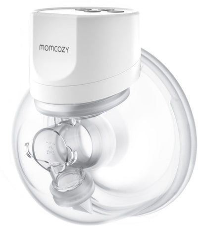 Momcozy S12pro Freisprech-Milchpumpe – 1 Stück – extra leise und kompakt – elektrisch – wiederaufladbar – Weiß