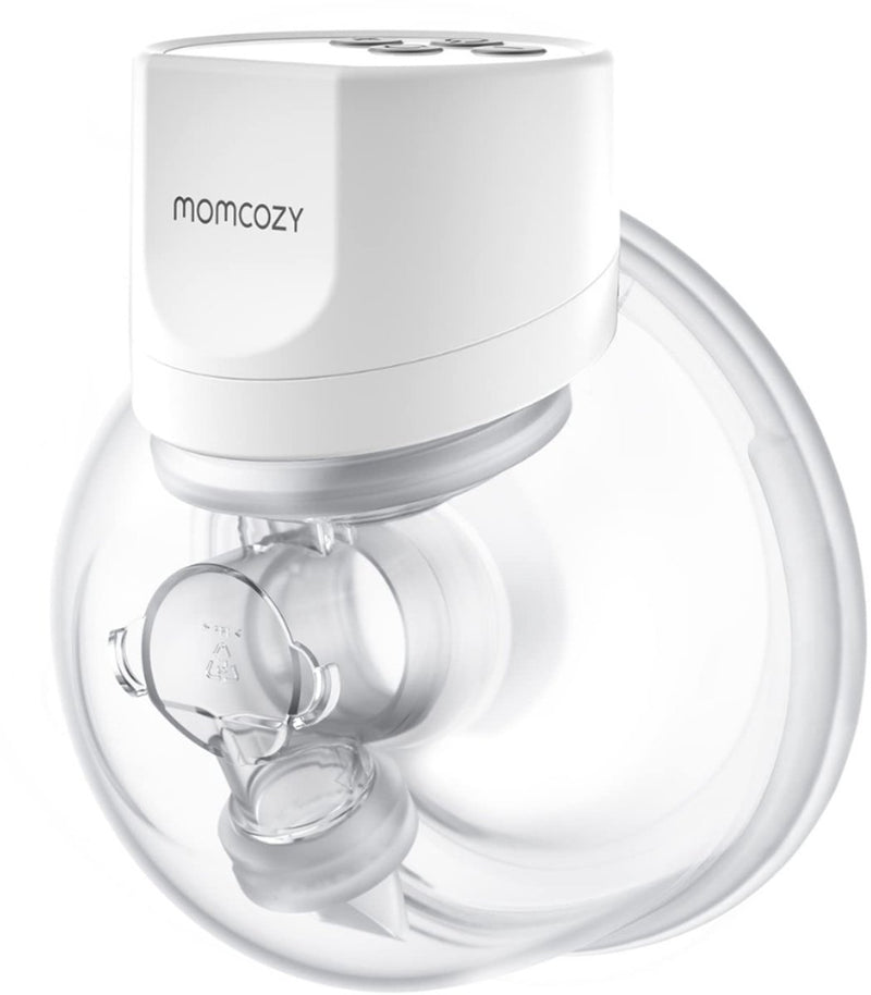 Momcozy S12pro Freisprech-Milchpumpe – 1 Stück – extra leise und kompakt – elektrisch – wiederaufladbar – Weiß