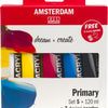 Bruynzeel Amsterdam Standard Series Acrylfarben-Primärset 120 ml, 5-tlg. + 3 dosing spouts
