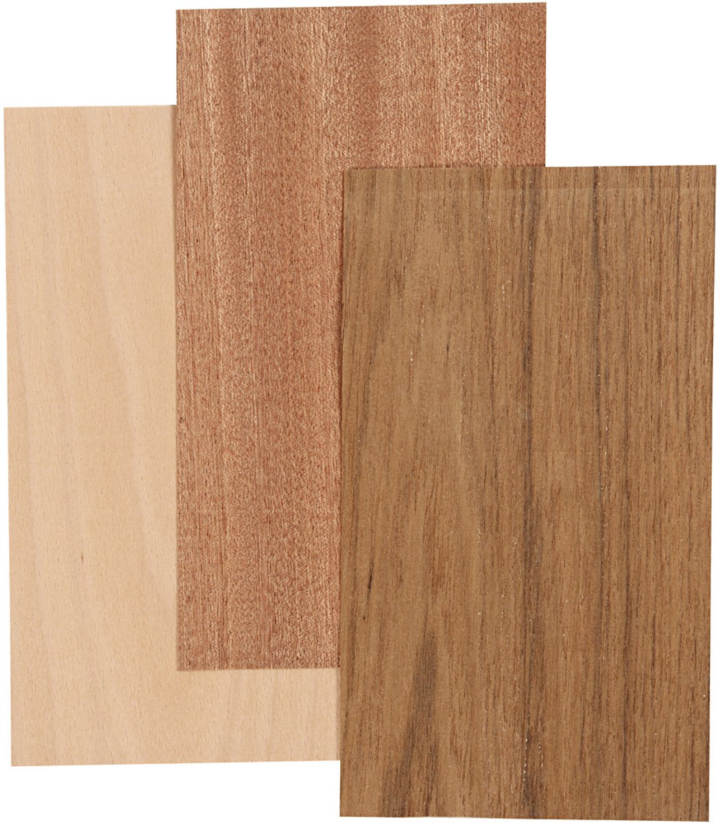 Creativ Company Bamboo Feneer Beech Eiken Mahonie, 3 Blätter