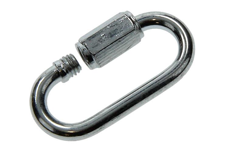 Mack 1006842 - 2 leere Glieder verzinkt + Mutter schwarz 3,5 mm | 5 Stück