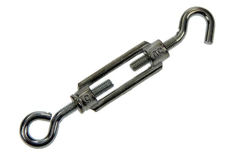 Mack 1006870 - 2 Spanner: Öse + Haken verzinkt M5x50mm schwarz | 5 Stück