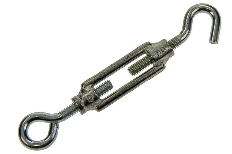 Mack 1006872 - 2 Spanner: Öse + Haken verzinkt m6x60mm sw | 5 Stück