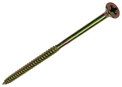 Mack 1006975 - Spanplattenschraube mit Kopf gelb verzinkt 4 Stück 6 x 130 mm | 5 Stück