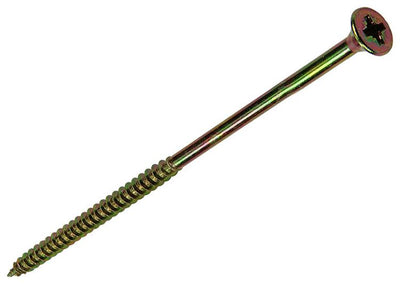 Mack 1006976 - Spanplattenschraube mit Kopf gelb verzinkt 4 Stück 6 x 140 mm | 5 Stück