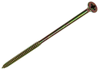 Mack 1006977 - Spanplattenschraube mit Kopf gelb verzinkt 4 Stück 6 x 150 mm | 5 Stück