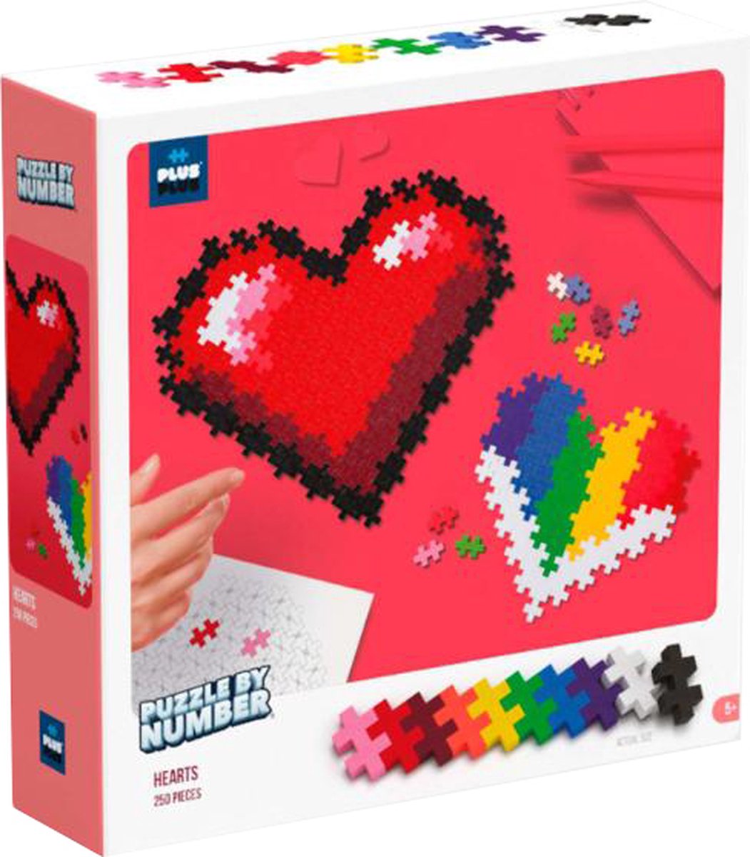 Plus-Plus-Puzzle nach Zahlen Herz Plus-Plus: 250 Teile (3911)