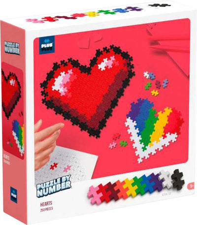 Plus-Plus-Puzzle nach Zahlen Herz Plus-Plus: 250 Teile (3911)