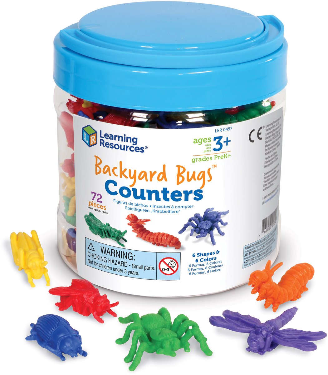 Lernressourcen Backyard Bugs™-Zähler (72er-Set) – 1+