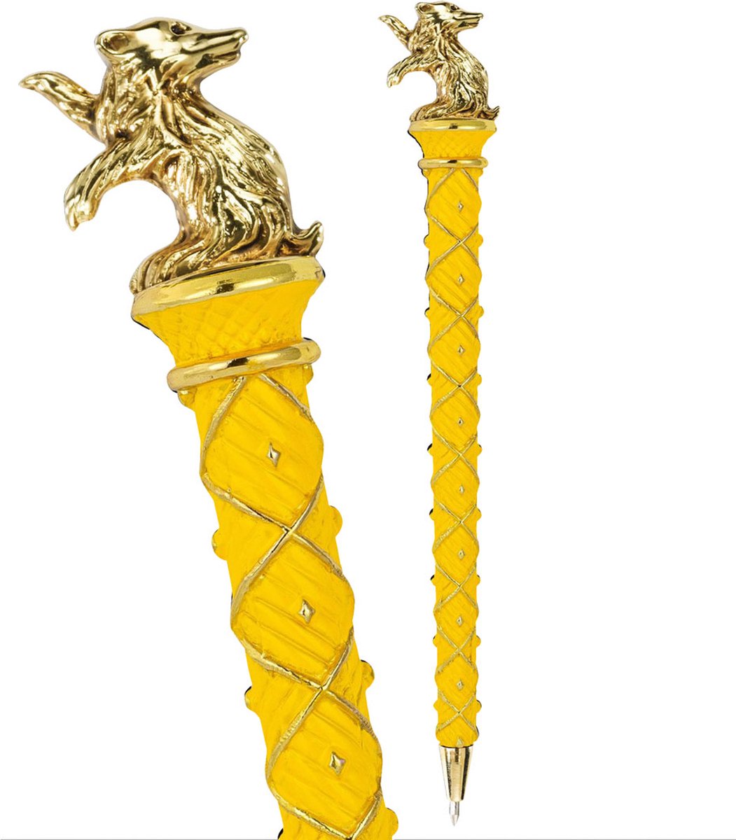 Der Hufflepuff-Stift der Noble Collection – Silber vergoldet