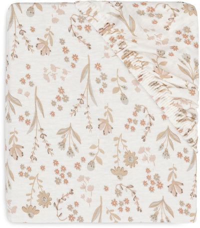 Jollein Baby - Spannbettlaken Jersey 70 75x140 150cm - Babybett - weiche Baumwolle - blumig